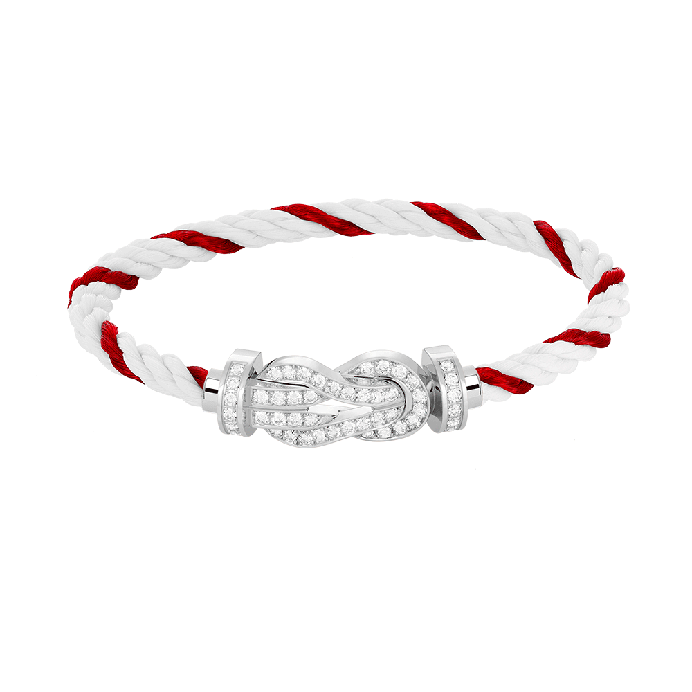 [Windsor Jewelry]CHANCE LARGE 8 FIGURE BUCKLE FULL DIAMOND BRACELET SILVER