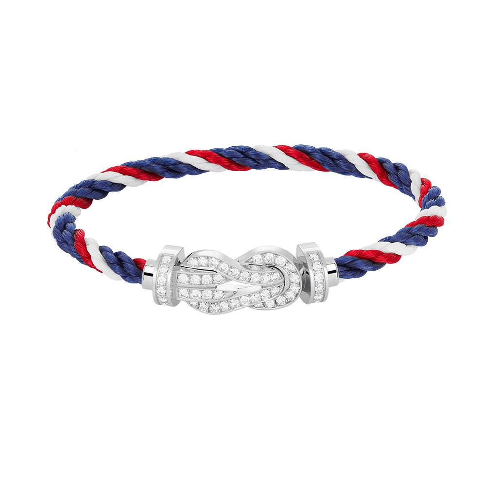 [Windsor Jewelry]CHANCE LARGE 8 FIGURE BUCKLE FULL DIAMOND BRACELET SILVER