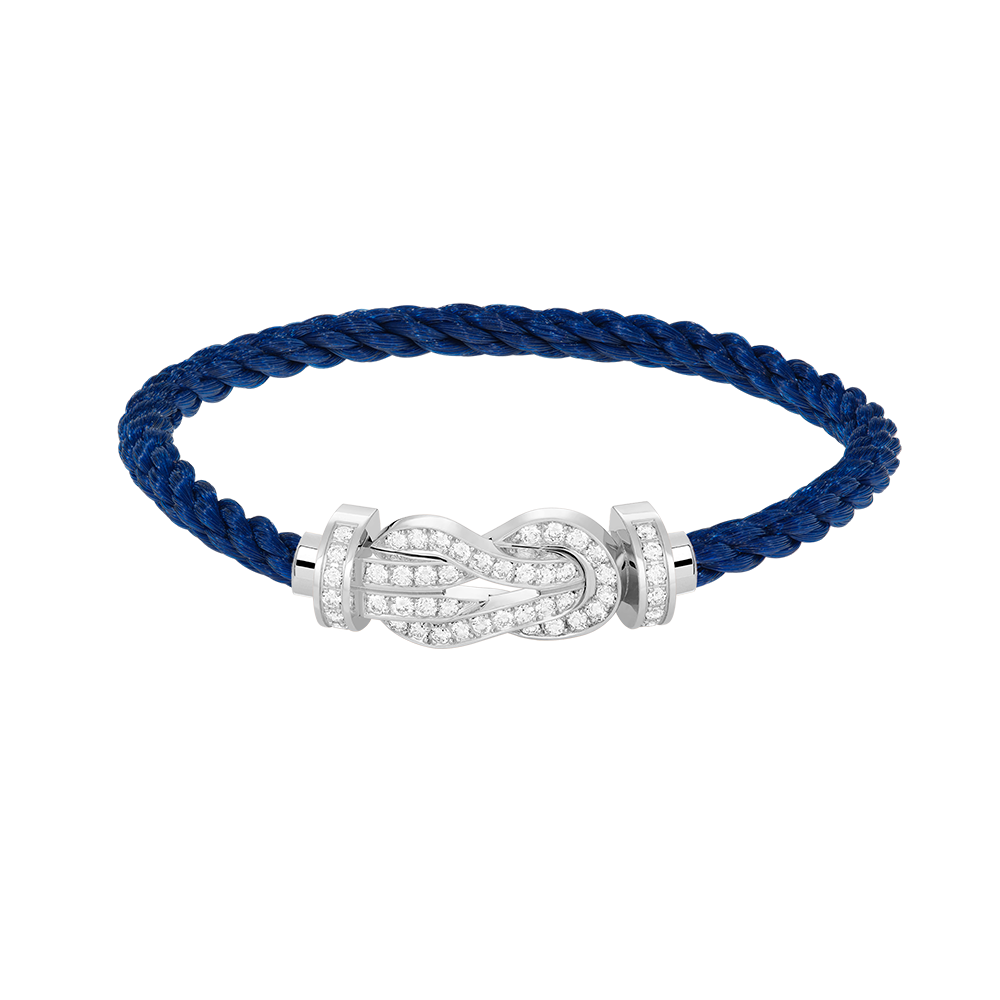 [Windsor Jewelry]CHANCE LARGE 8 FIGURE BUCKLE FULL DIAMOND BRACELET SILVER
