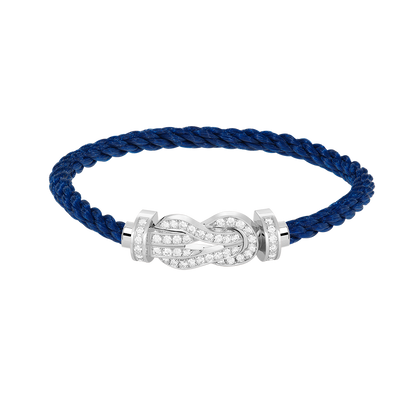 [Windsor Jewelry]CHANCE LARGE 8 FIGURE BUCKLE FULL DIAMOND BRACELET SILVER