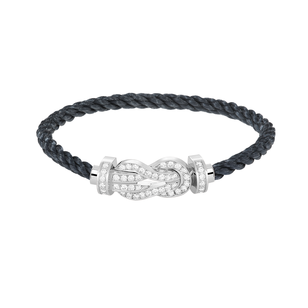 [Windsor Jewelry]CHANCE LARGE 8 FIGURE BUCKLE FULL DIAMOND BRACELET SILVER