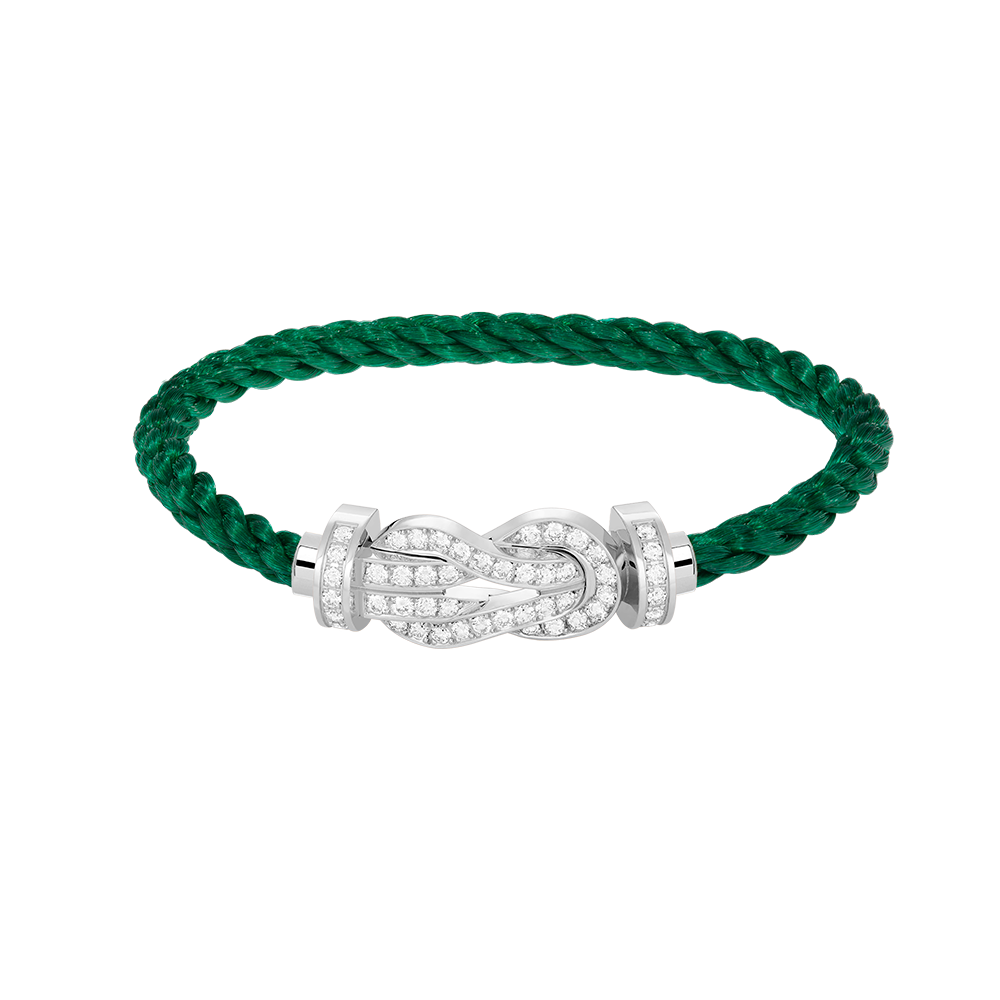 [Windsor Jewelry]CHANCE LARGE 8 FIGURE BUCKLE FULL DIAMOND BRACELET SILVER