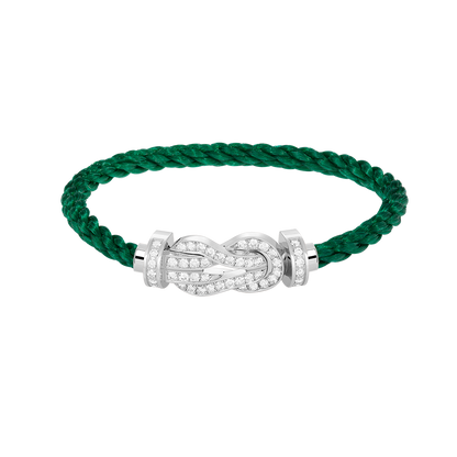 [Windsor Jewelry]CHANCE LARGE 8 FIGURE BUCKLE FULL DIAMOND BRACELET SILVER