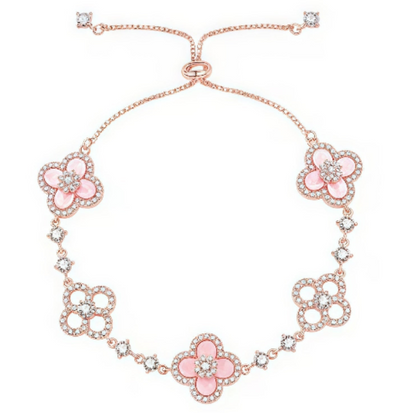 [Windsor Jewelry]CLOVER 5 MOTIF PINK BLUE RED WHITE BRACELET