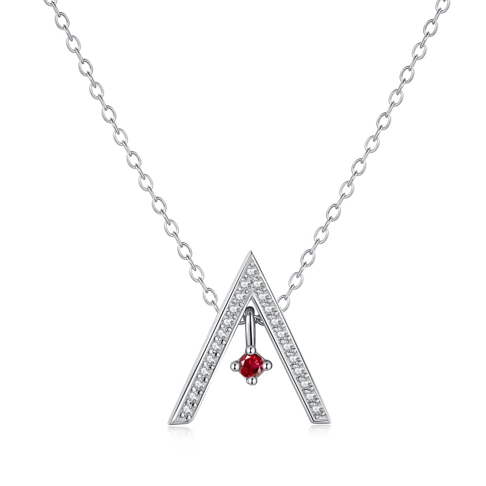 [Windsor Jewelry]Sparkling "A" Shape Necklace