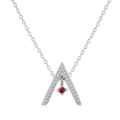 [Windsor Jewelry]Sparkling "A" Shape Necklace