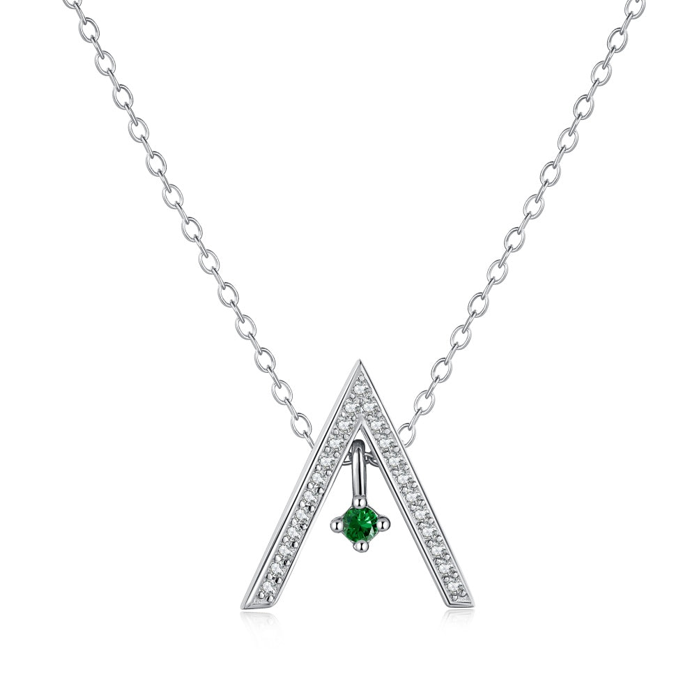 [Windsor Jewelry]Sparkling "A" Shape Necklace
