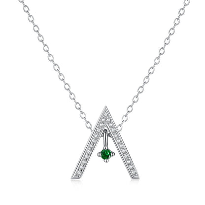 [Windsor Jewelry]Sparkling "A" Shape Necklace