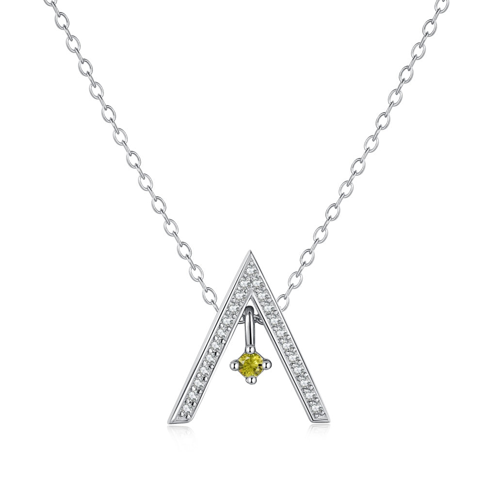 [Windsor Jewelry]Sparkling "A" Shape Necklace