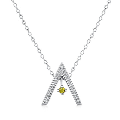 [Windsor Jewelry]Sparkling "A" Shape Necklace