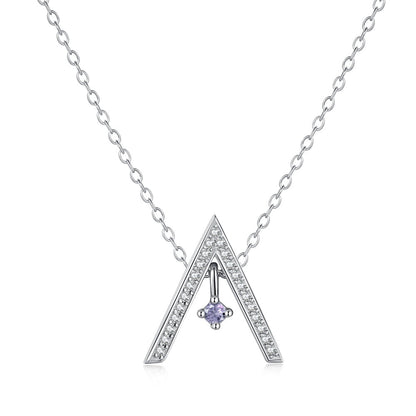 [Windsor Jewelry]Sparkling "A" Shape Necklace