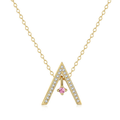 [Windsor Jewelry]Sparkling "A" Shape Necklace