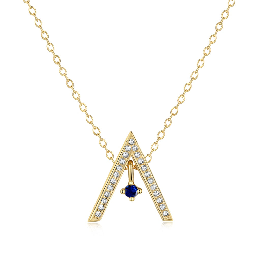 [Windsor Jewelry]Sparkling "A" Shape Necklace
