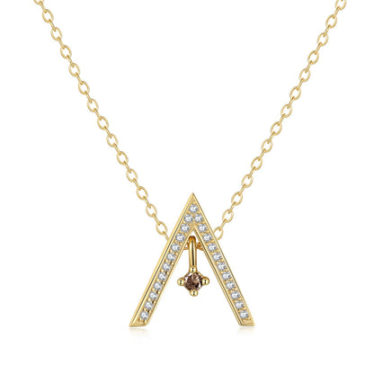 [Windsor Jewelry]Sparkling "A" Shape Necklace