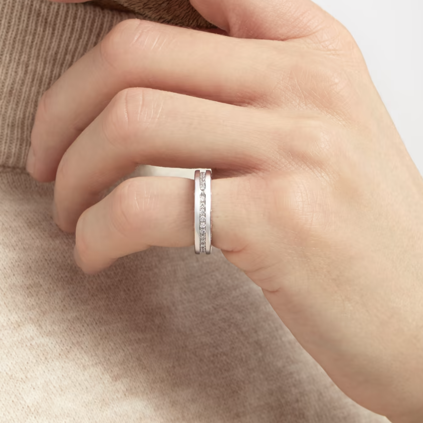 [Windsor Jewelry]ZERO 1 ONE-BAND PAVED DIAMONDS ON THE SPIRAL RING