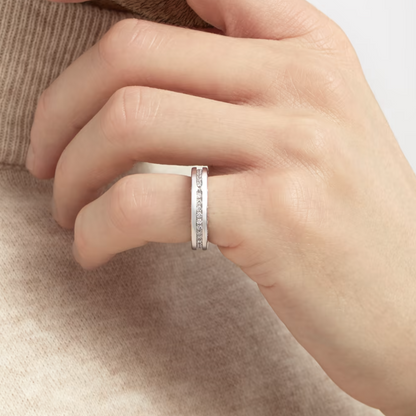 [Windsor Jewelry]ZERO 1 ONE-BAND PAVED DIAMONDS ON THE SPIRAL RING