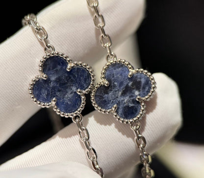 [Windsor Jewelry]CLOVER 10 MOTIFS BIDE STONE NECKLACE