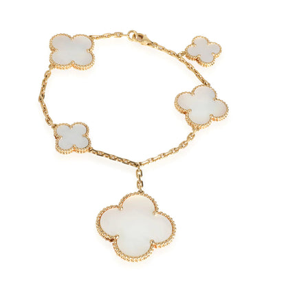 [Windsor Jewelry]MAGIC CLOVER MOP GOLD BRACELET 5 MOTIFS