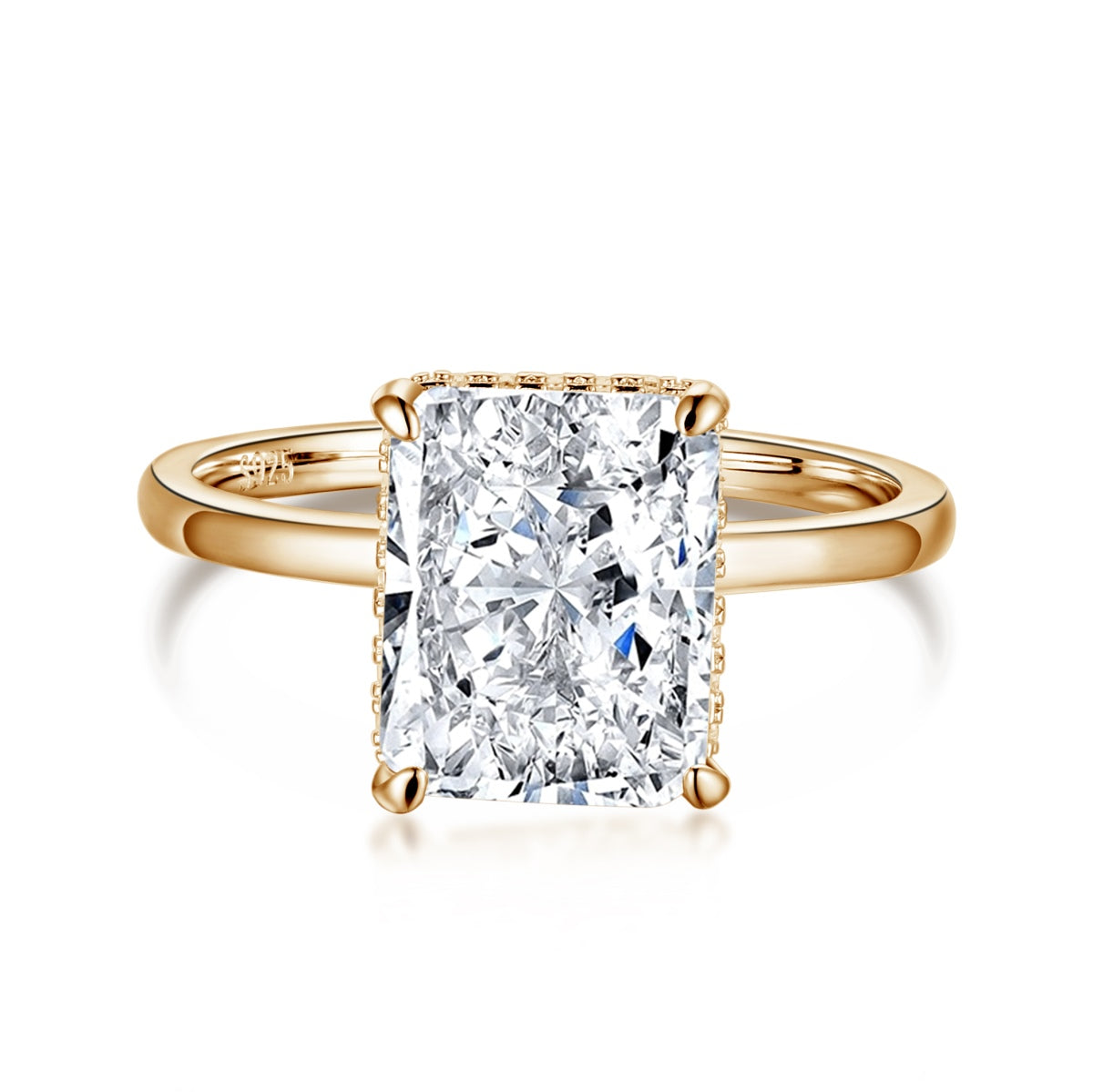 [Windsor Jewelry]4.0 Carat Ornate Enchanting Radiand Cut Banquet Ring