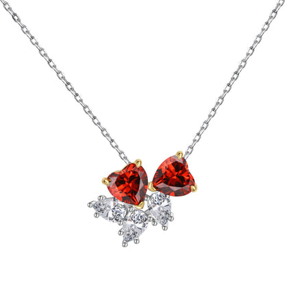 [Windsor Jewelry]Dainty Red Heart Necklace