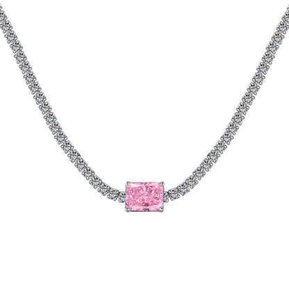 [Windsor Jewelry]2.0 carat Ornate Emerald Cut Necklace