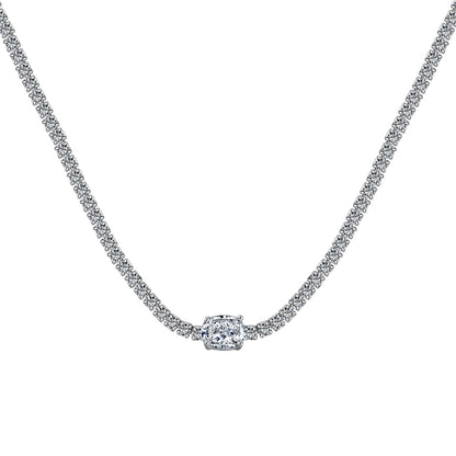 [Windsor Jewelry]1.0 Carat Shining Oval Cut Necklace