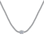 [Tonmkive Jewelry]1.0 Carat Shining Oval Cut Necklace