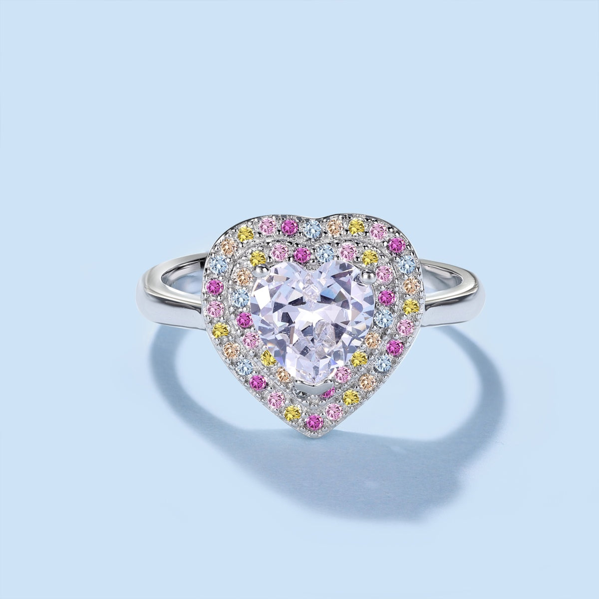 [Windsor Jewelry]Delicate Ebullient Heart Shape Wedding Ring