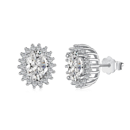 [Windsor Jewelry]Delicate Radiant Oval Cut Daily Earrings