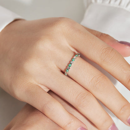 [Windsor Jewelry]Sparkling Vibrant Round Shape Daily Ring