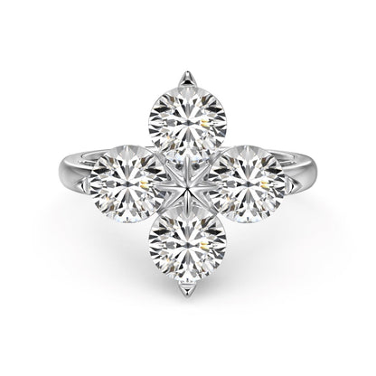 [Windsor Jewelry]Four-Leaf Clover Eight-Pointed Star Ring