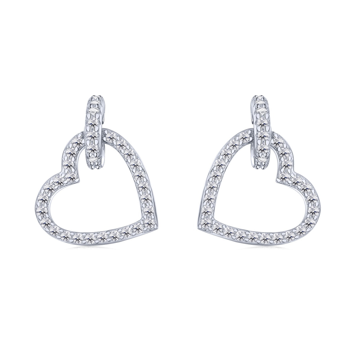 [Windsor Jewelry]Dainty Heart Shape Earrings