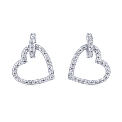 [Windsor Jewelry]Dainty Heart Shape Earrings
