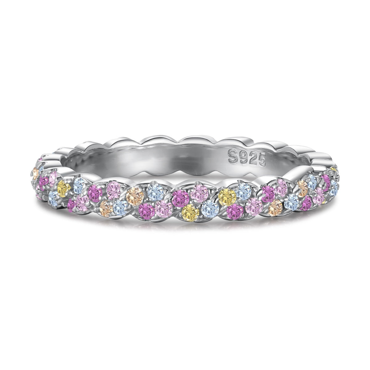 [Windsor Jewelry]Dainty Ebullient Round Cut Daily Ring