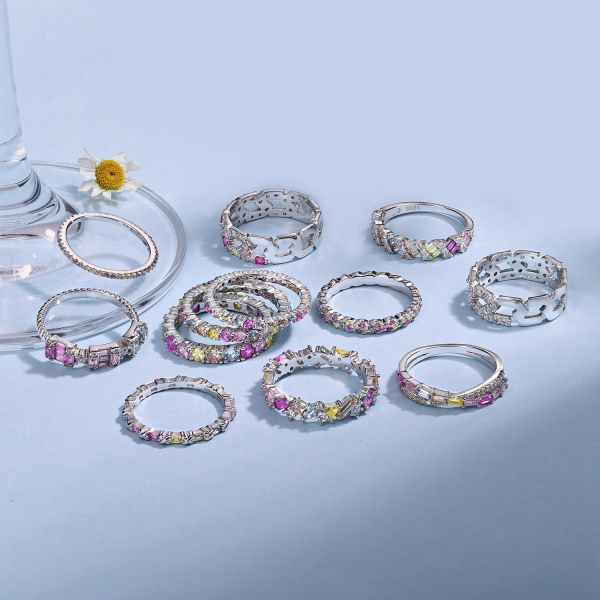 [Windsor Jewelry]Radiant Sparkling Round Cut Daily Ring