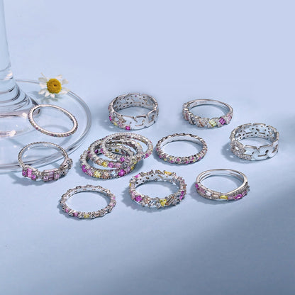 [Windsor Jewelry]Radiant Sparkling Round Cut Daily Ring