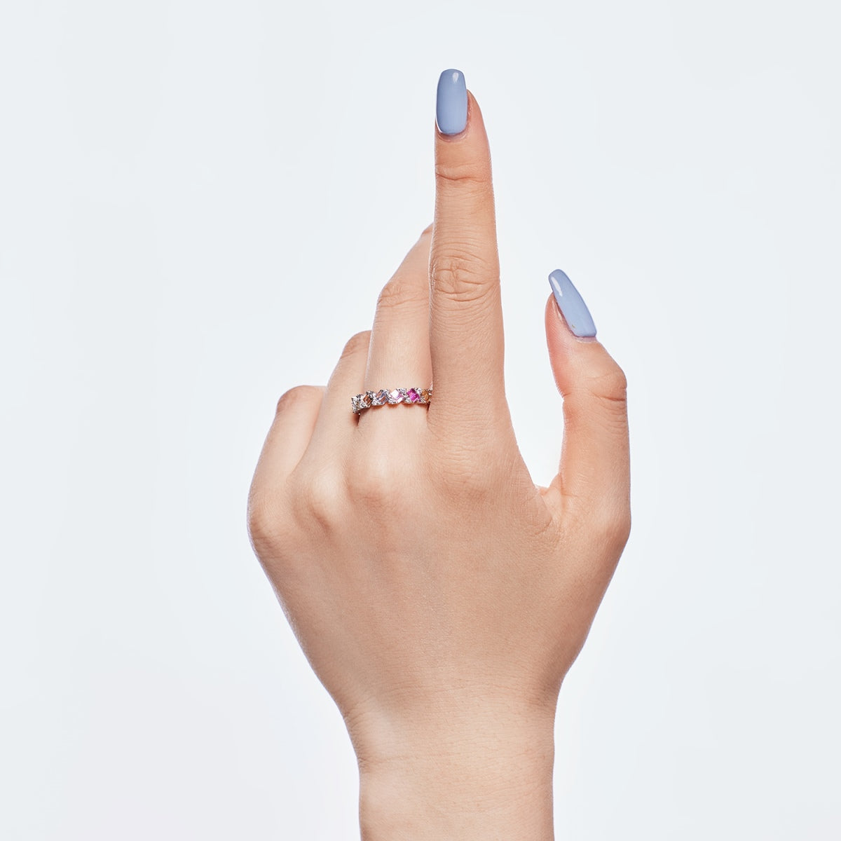 [Windsor Jewelry]Delicate Vibrant Emerald Cut Daily Ring