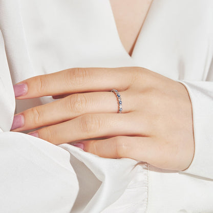 [Windsor Jewelry]Sparkling Vibrant Round Shape Daily Ring
