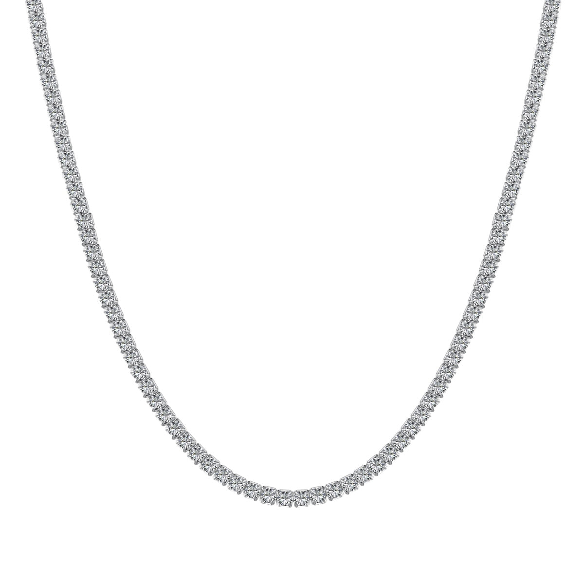 [Windsor Jewelry]Delicate Round Shape Tennis Necklace