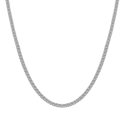 [Windsor Jewelry]Delicate Round Shape Tennis Necklace