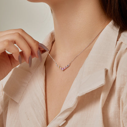 [Windsor Jewelry]Dazzling Rainbow Necklace