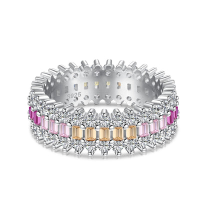 [Windsor Jewelry]Ornate Colorful Radiant Cut Daily Ring