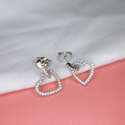 [Windsor Jewelry]Dainty Heart Shape Earrings