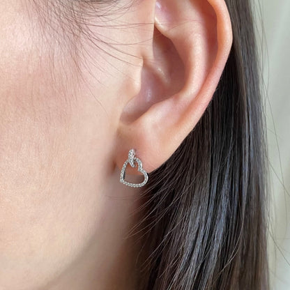 [Windsor Jewelry]Dainty Heart Shape Earrings
