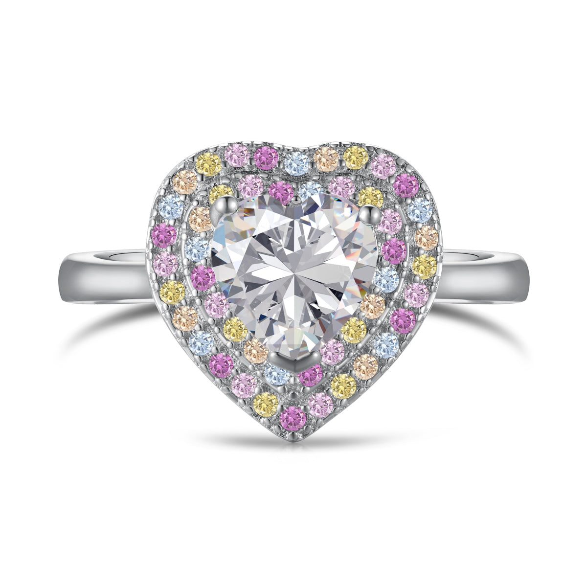 [Windsor Jewelry]Delicate Ebullient Heart Shape Wedding Ring