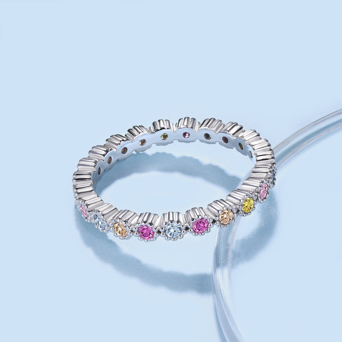 [Windsor Jewelry]Unique Scintillating Round Cut Daily Ring