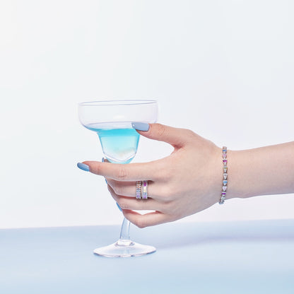 [Windsor Jewelry]Dainty Kaleidoscopic Emerald Cut Daily Ring