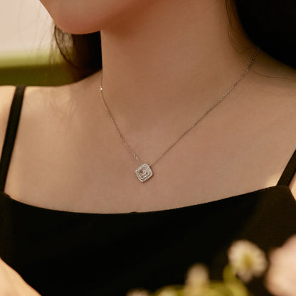 [Windsor Jewelry]Sparkling Asscher Cut Necklace