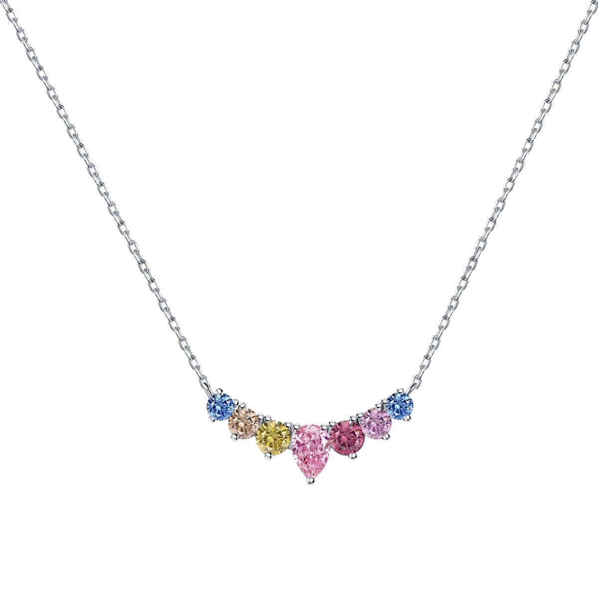 [Windsor Jewelry]Dainty Colorful Heart Necklace