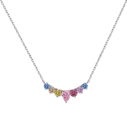 [Windsor Jewelry]Dainty Colorful Heart Necklace